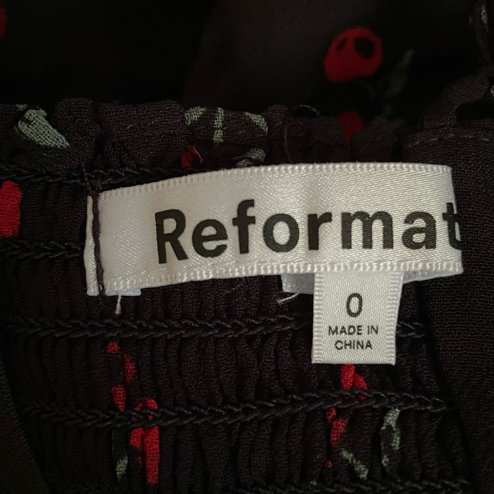 Reformation juliette Dress 👗black cherry AUTHENTIC - Picture 11 of 15